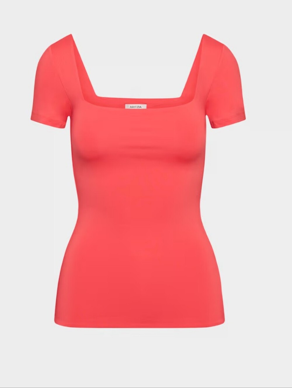 Original Contour Squareneck Hip T-Shirt - Cherry Red s